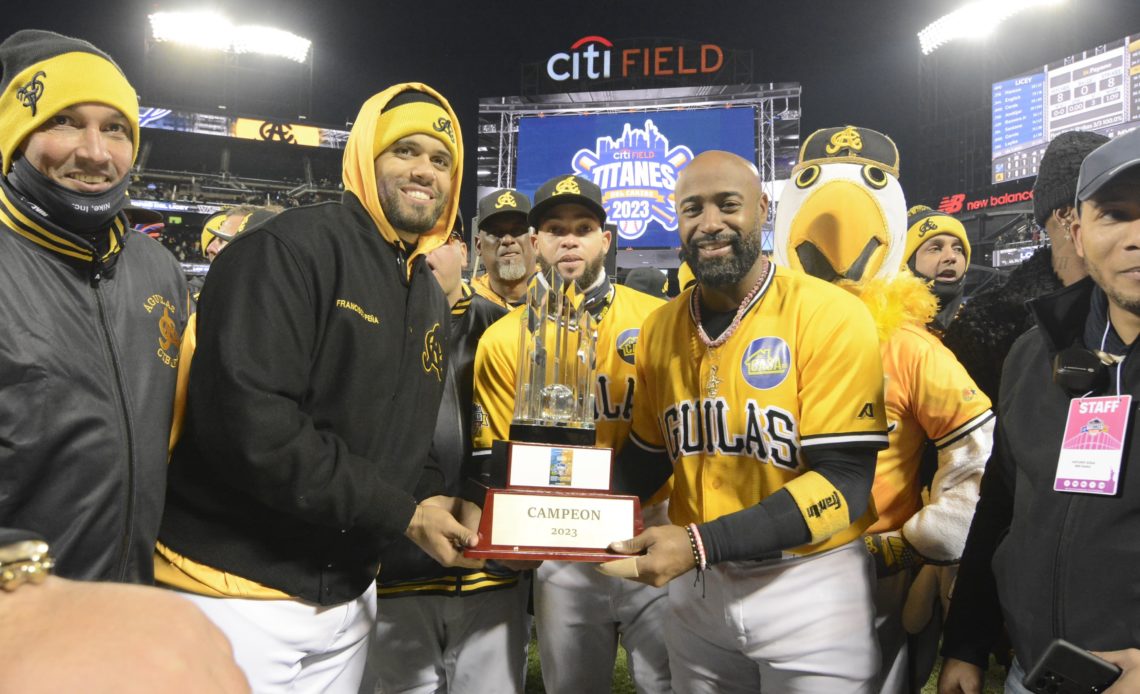 Águilas se coronan campeones en serie titanes del caribe con barrida sobre licey