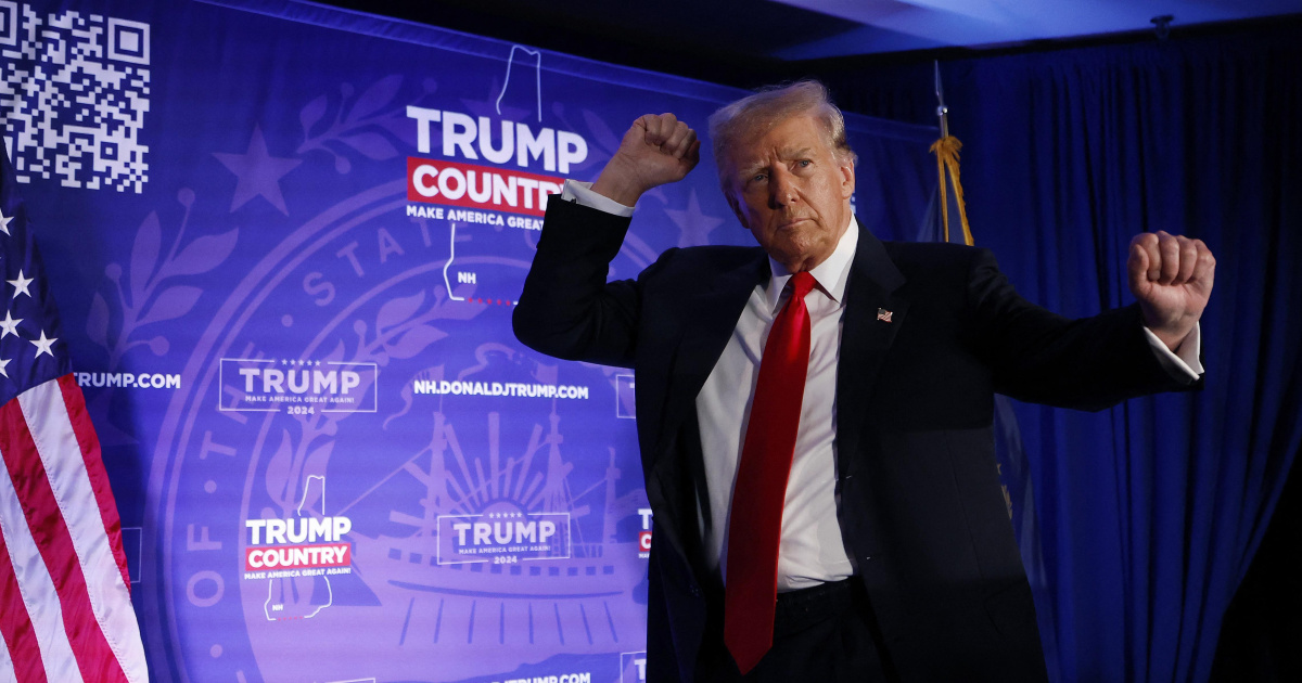 Trump apunta ya a las elecciones de noviembre en su último discurso en Nuevo Hampshire