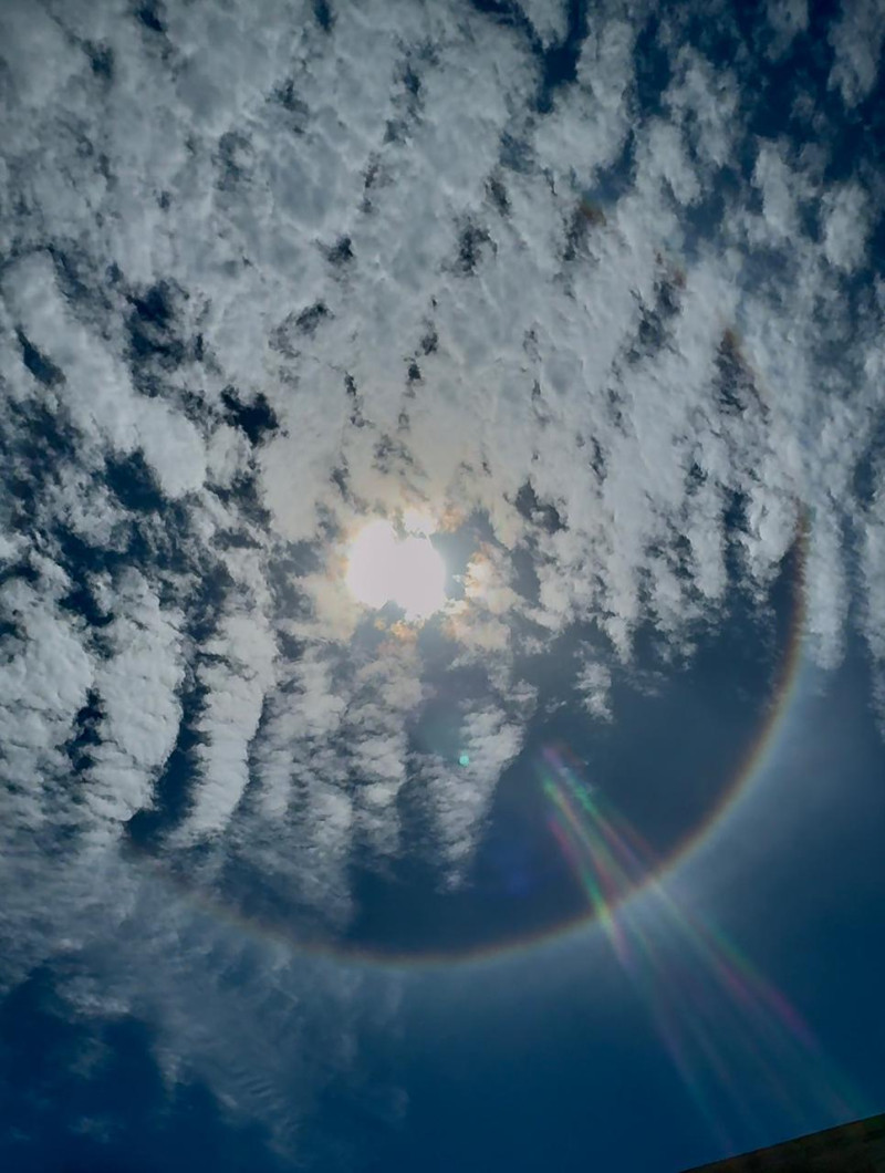 Halo solar: El espectáculo natural que encantó a muchos dominicanos