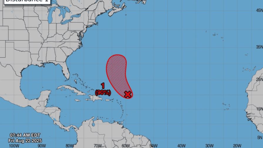 Sistema tiene 90 % de probabilidad de convertirse en ciclón tropical cerca de las Antillas Menores
